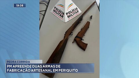 Pedra Corrida: PM Apreende Duas Armas de Fabricação Artesanal em Periquito.