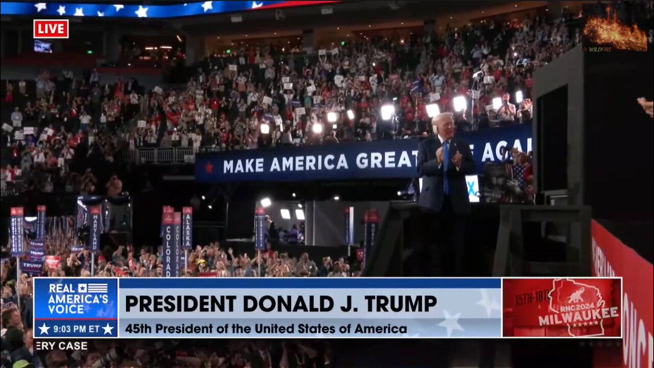 RNC Day 2, Starts at President Trumps Entrance
