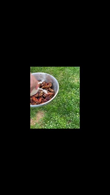 Elote style chicken wings @overthefirecooking on IG🍗🎯 #shorts