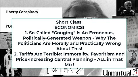 Shorter Liberty Conspiracy Short Class Economics! - Gouging Mythology, Terrible Tariffs!