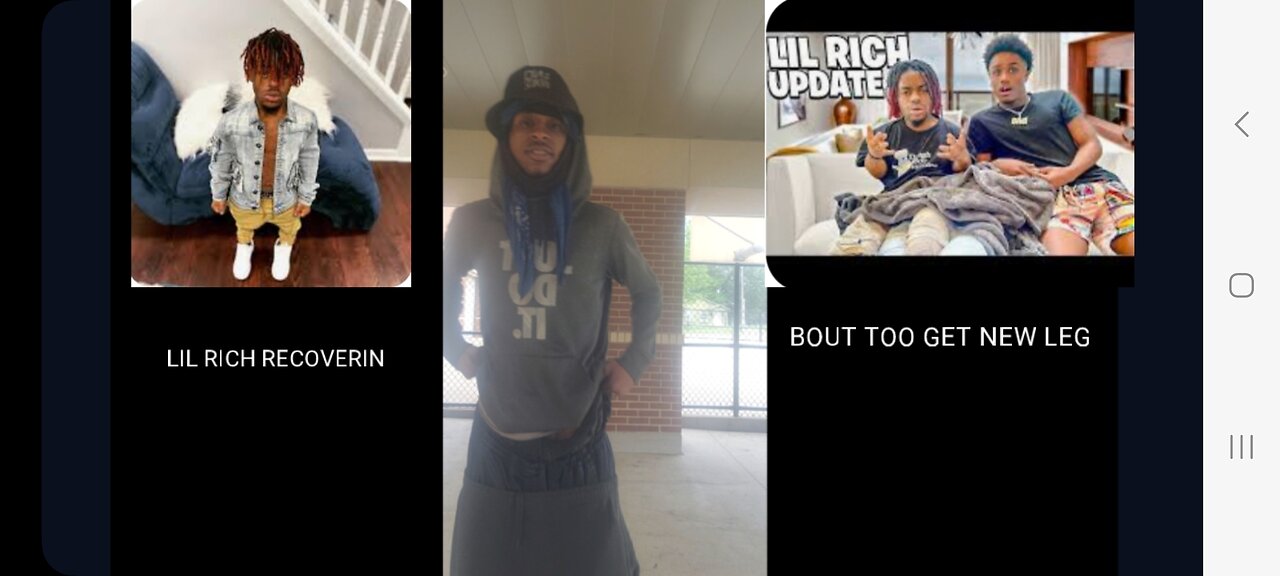 LIL RICH IS FINALLY RECOVERIN AFTA COULDOFBEENHOUSE AN LOSIN HIS LEG IN CARWRECK WIT FRIEND💪🏾🔵