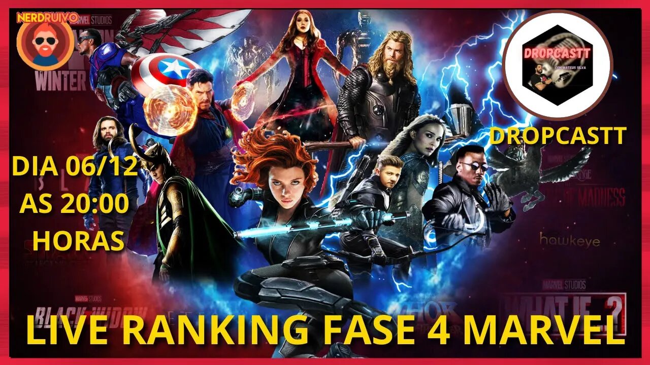 LIVE RANKING DO PIOR AO MELHOR FASE 4 MARVEL