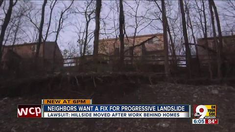 Neighbors want a fix for progressive landslide