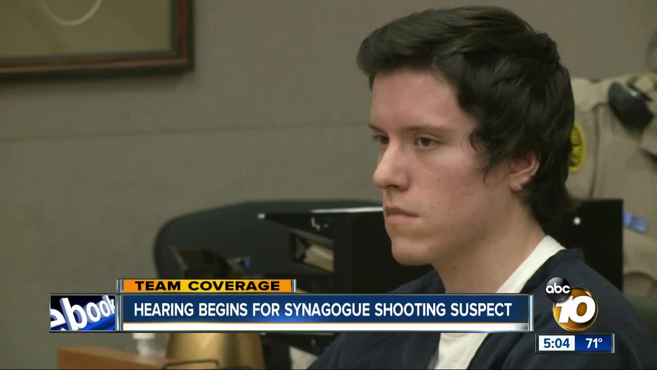 Hearing begins for Poway synagogue shooting suspect