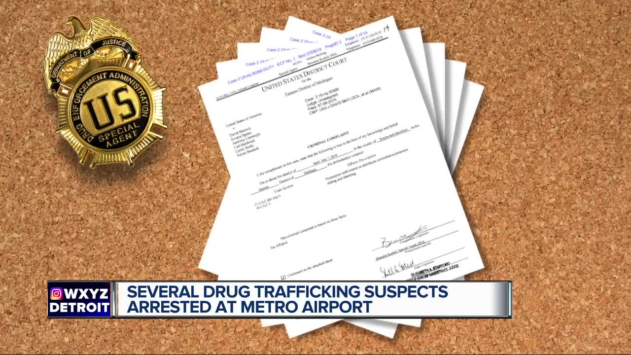 Several drug trafficking suspects arrested at Metro Airport