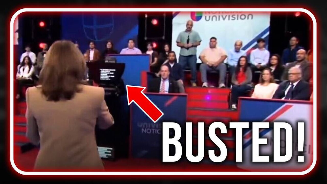 Queen Of All Morons Kamala Caught Using TelePrompTer At Unscripted Town Hall