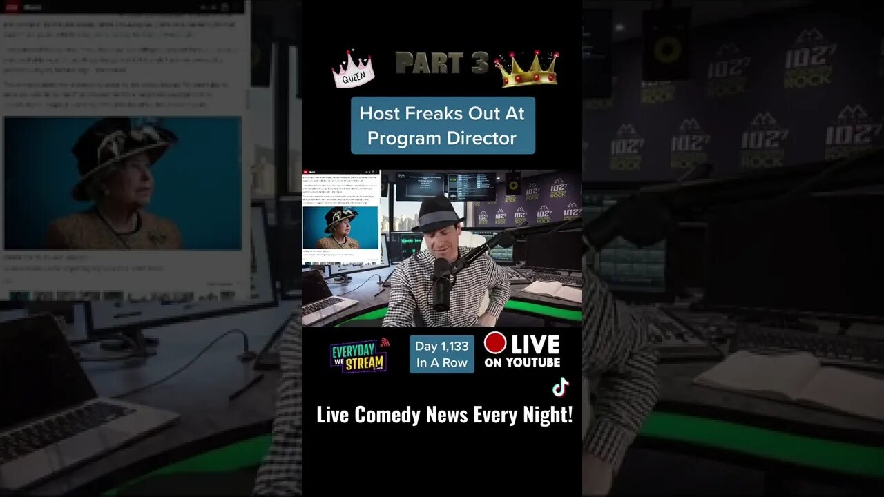 News Host Freaks Out At Program Director! 😂🤣 #ComedyShorts #NewQueen