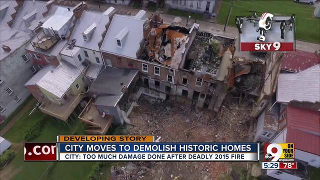 Historic Maysville row houses to be demolished after fire