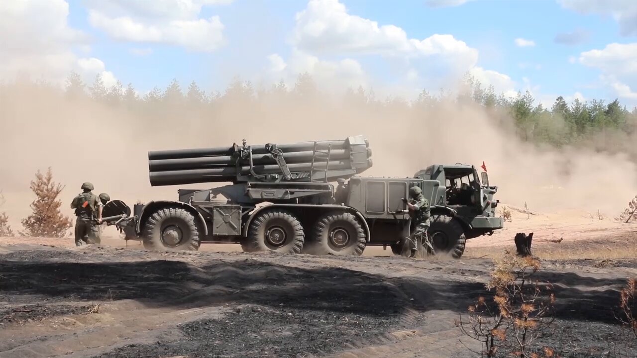 Central MD's Uragan MLRS in action