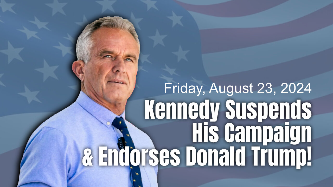 Robert F. Kennedy Jr. Suspends His Campaign & Endorses Donald Trump!