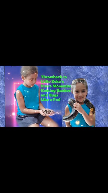 Throwback to Little Zeke's Brave Moments: Holding Snakes and Bugs Like a Pro!