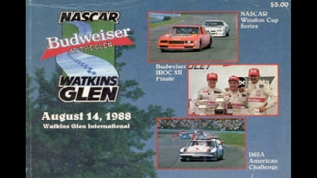 Nascar 1988 Budweiser At The Glen VHS Historical Archival livestream