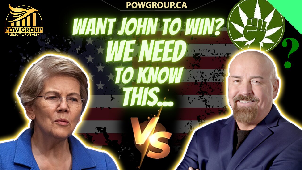 🚨 Want John Deaton To Win VS Senator Warren? 🚨 We Need To Know Where He Stands On MJ...