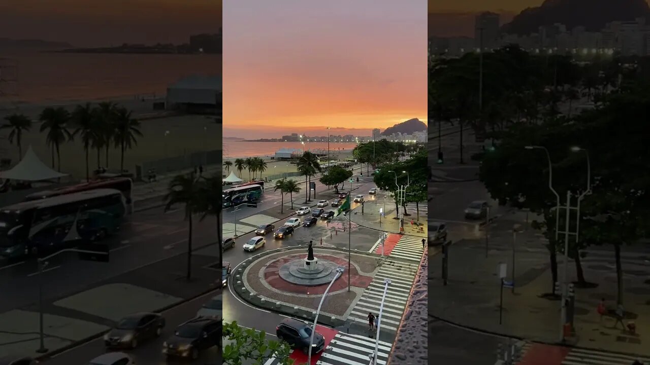 Incrível Pôr do Sol em Copacabana! #curiosidades #incrível #shorts