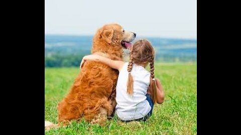 Baby kisses dog passionately 😍😘☺️