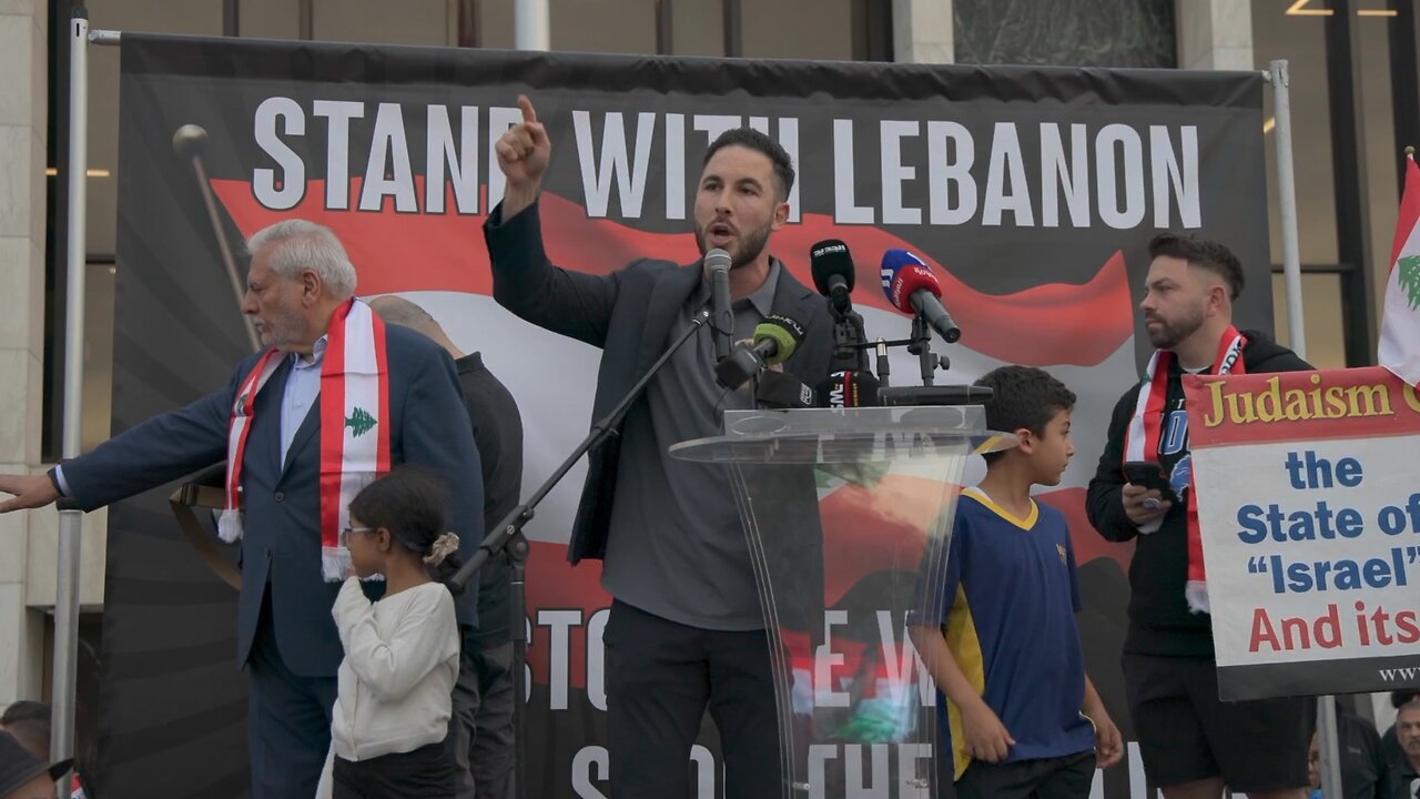 Dearborn Mayor Abdullah Hammoud Speaks at 'Stand with Lebanon' Rally