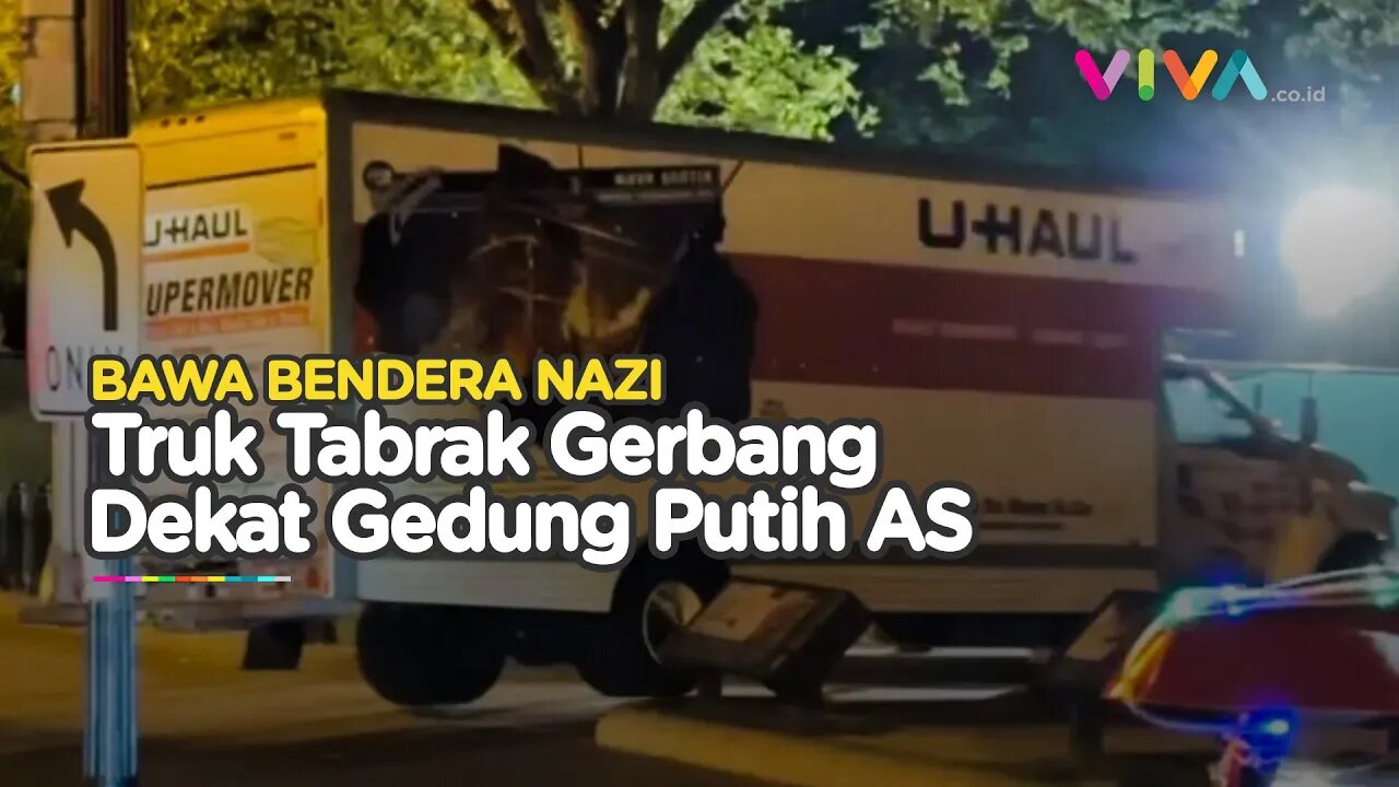 BIDEN TERANCAM! Truk Misterius Seruduk Gerbang Dekat Gedung Putih