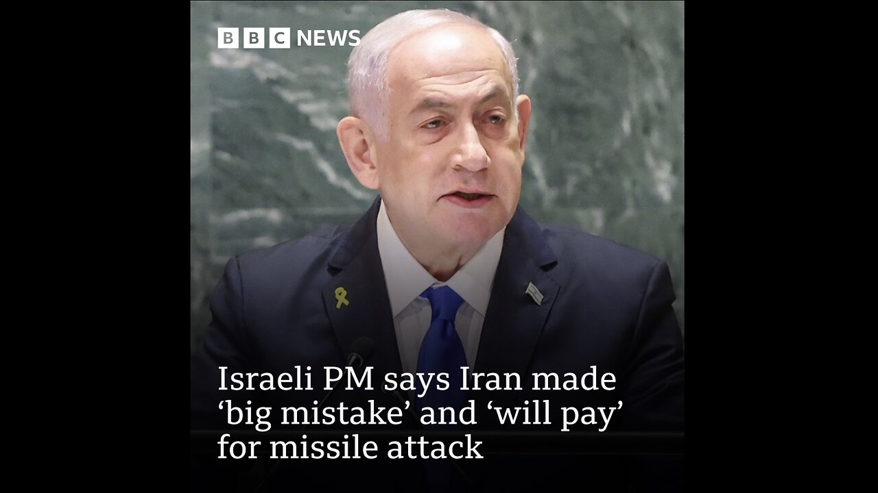 Netanya says Iran 'Big Mistake' and 'Will Pay' for missile attack