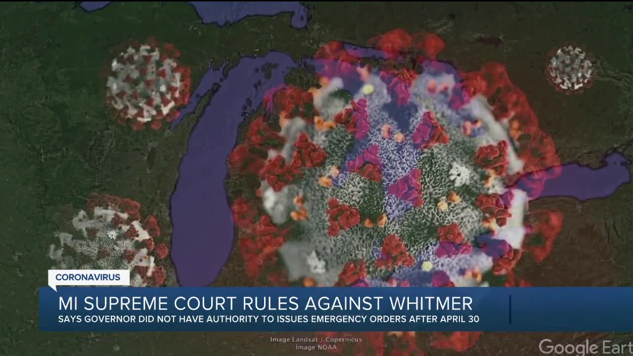 Michigan Supreme Court rules Whitmer didn't have authority to issue COVID-19 orders after April 30