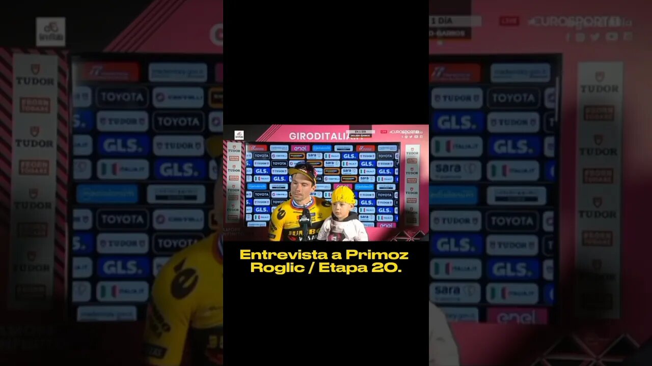 Entrevista a Roglic, luego de ganar la Etapa 20.