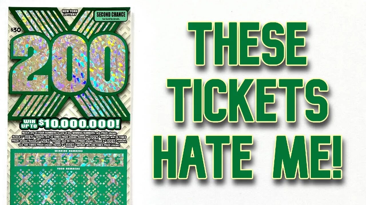 These EXPENSIVE Scratch Off Tickets from the New York State Lottery DO NOT LIKE ME!!