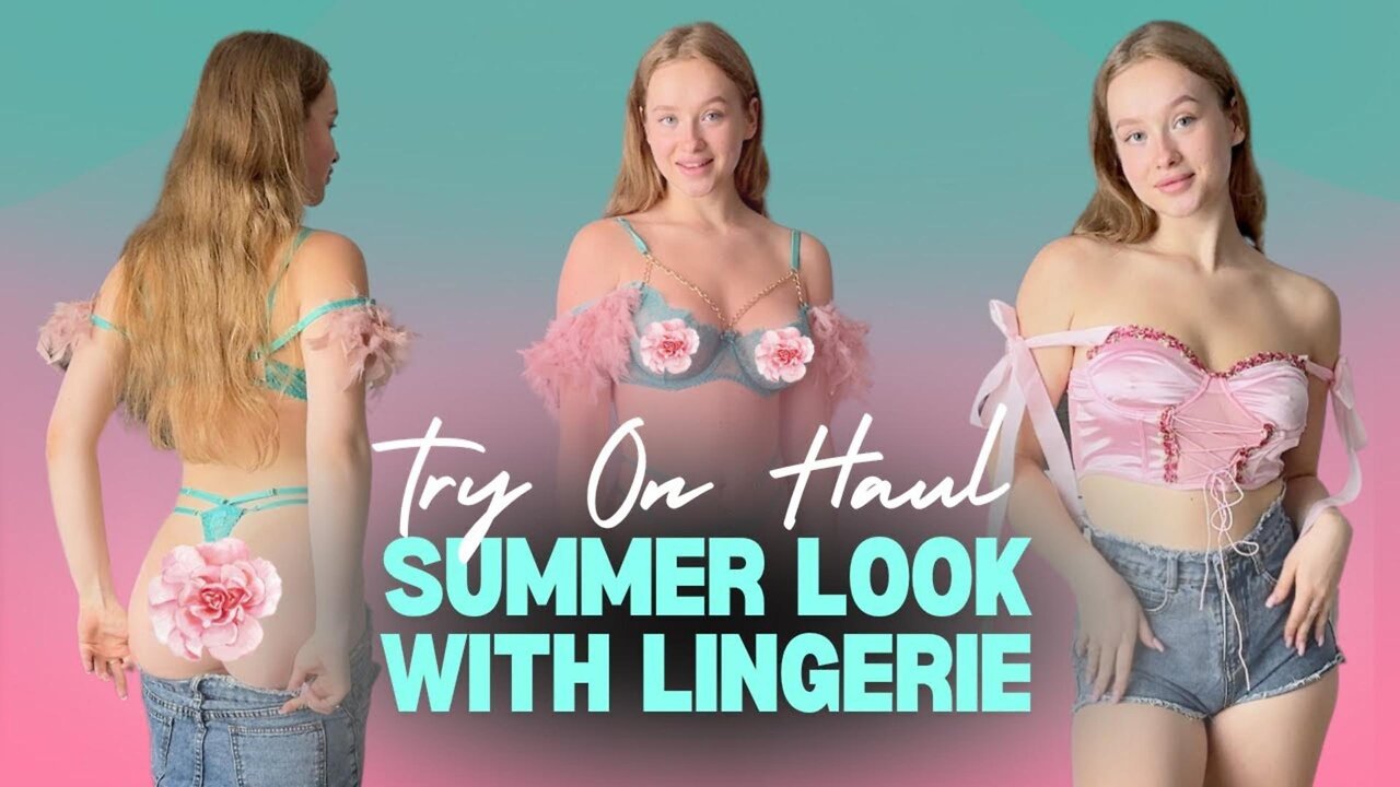 [4K] GRWM _ Summer Look With Transparent Lingerie _ See-Through Clothes With Mia Miku