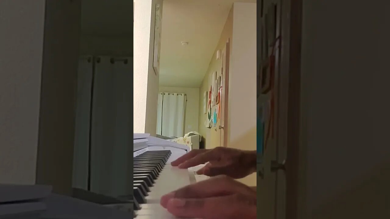 playing a song on the piano