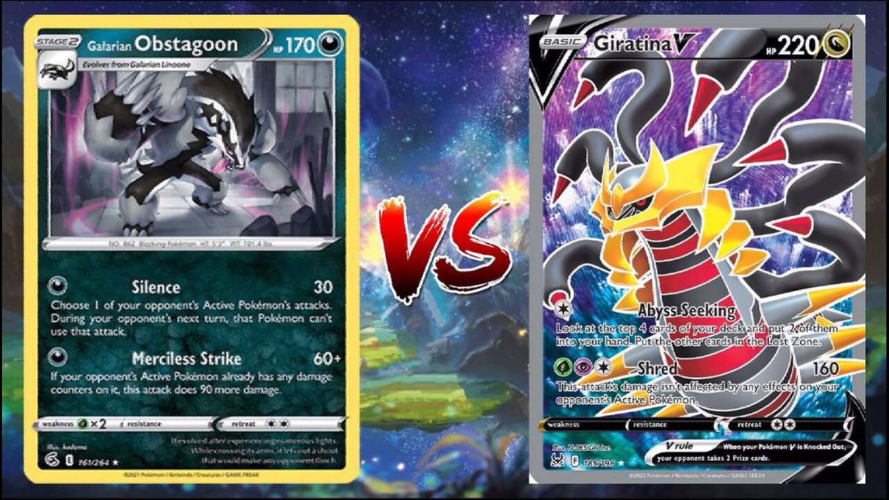 Pokemon TCG Live Galarian Obstagoon Mismagius VS Giratina V!!