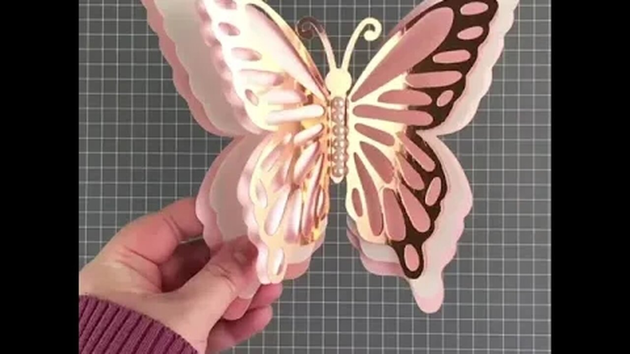 GORGEOUS PAPER BUTTERFLY WITH CRICUT #shorts