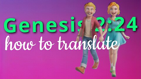 How to translate Genesis 2:24