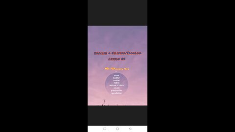 English & Filipino/Tagalog Lesson #3