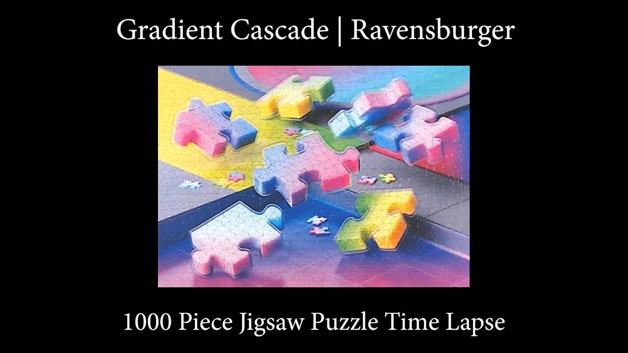 1000-piece Cascade Gradient Jigsaw Puzzle by Ravensburger Time Lapse!