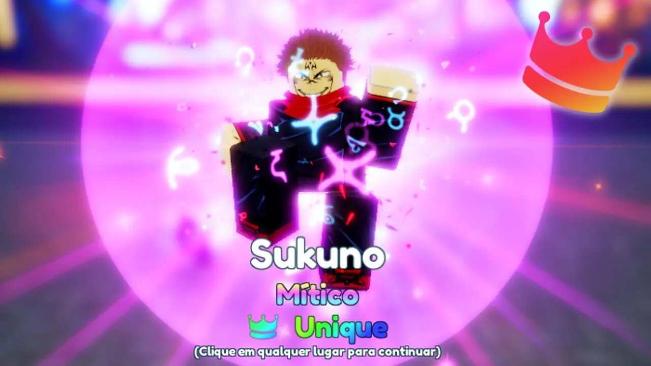 SORTUDÃO COM... SUKUNA COM UNIQUE LVL. 100 EVOLVED NO ANIME ADVENTURES - Roblox