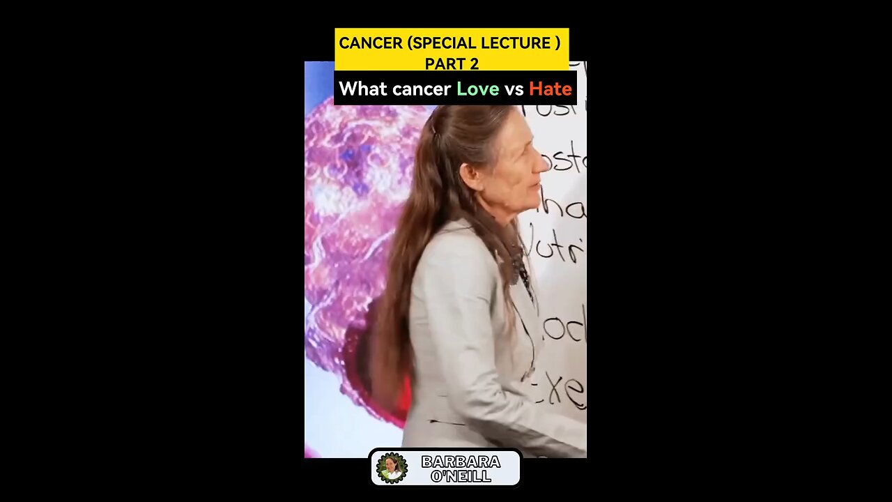 Barbara O'niel lecture on cancer cure