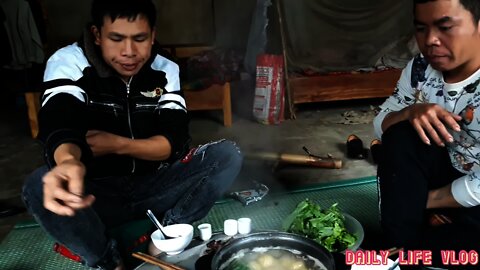 breakfast day with pork hot pot