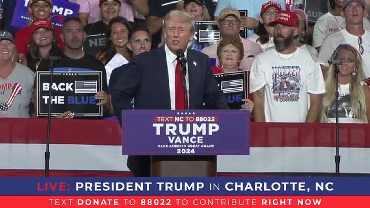 President Donald Trump in Charlotte, North Carolina 7/24/24