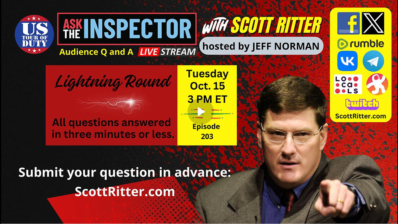 Ask the Inspector Ep. 203 (streams live on Oct 15 at 3 PM ET)