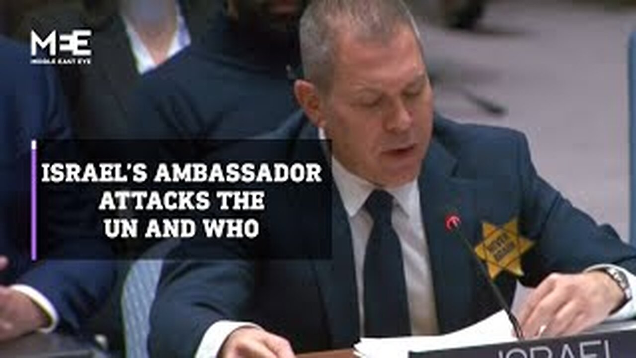 Israel’s ambassador to the UN launched an attack on the organisation, its agencies, and employees