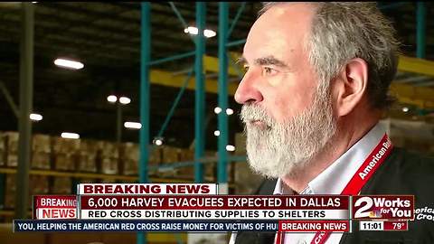 Red Cross distributing supplies to shelters in Dallas