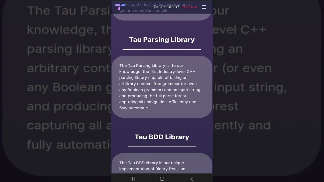 15 The Products - Tau Parsing Library #shorts #tauchain #agoras #parsing