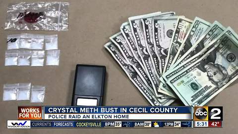 Crystal meth bust in Cecil County