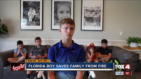 Naples boy saves siblings from house fire