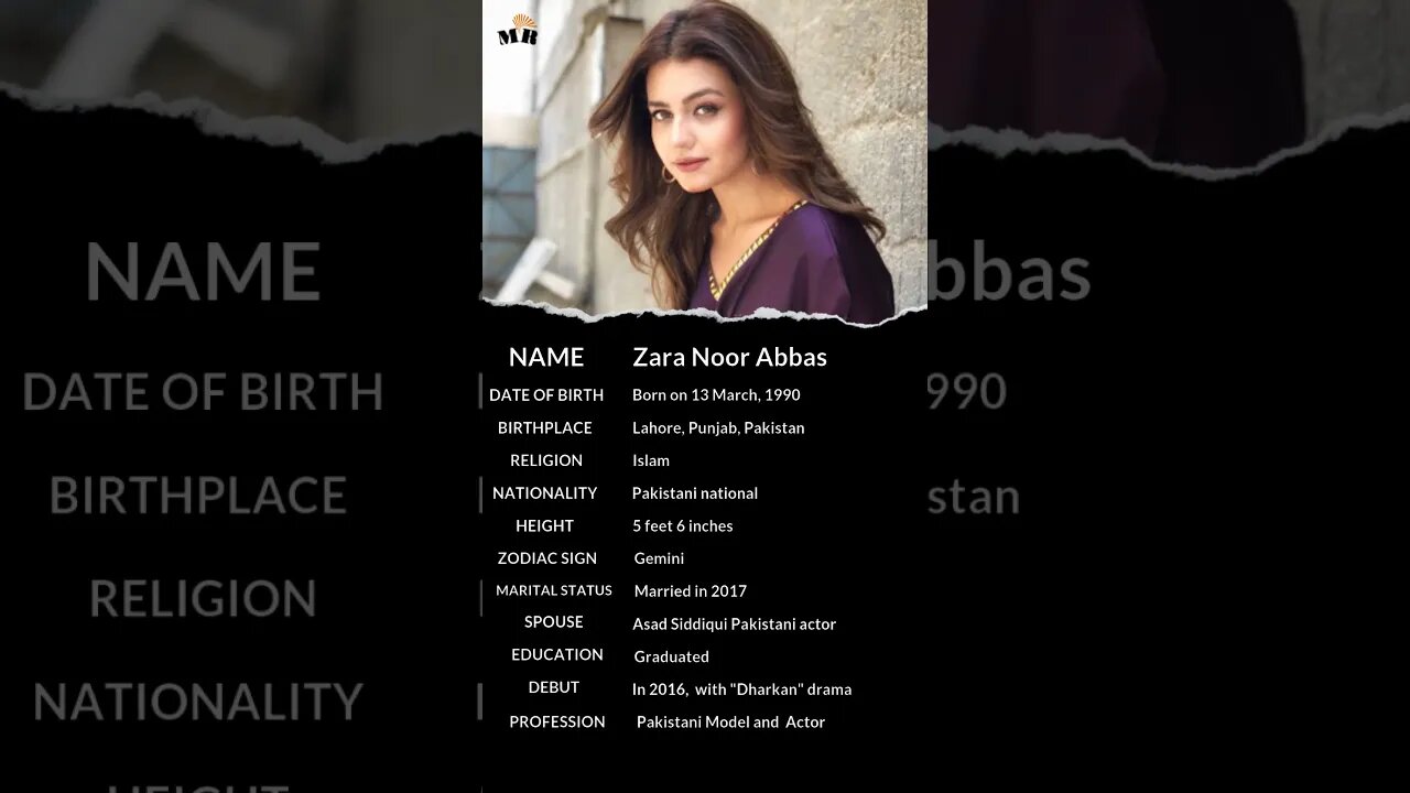 Zara Noor Abbas 💓 | Zara Noor Abbas mini biography 🔥😍 #viral #shorts #biography