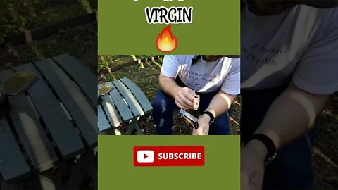 I've never done it before😬🔥Flint and Steel Virgin #shorts #survivalshorts