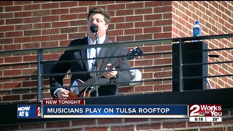 Musicians pay tribute to The Beatles on Tulsa rooftop