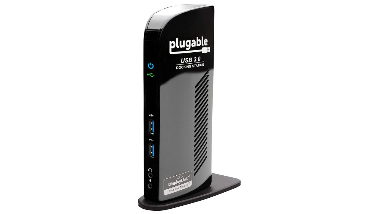 Plugable USB 3 0 Universal Laptop Docking Station Dual Monitor for Windows and Mac Dual