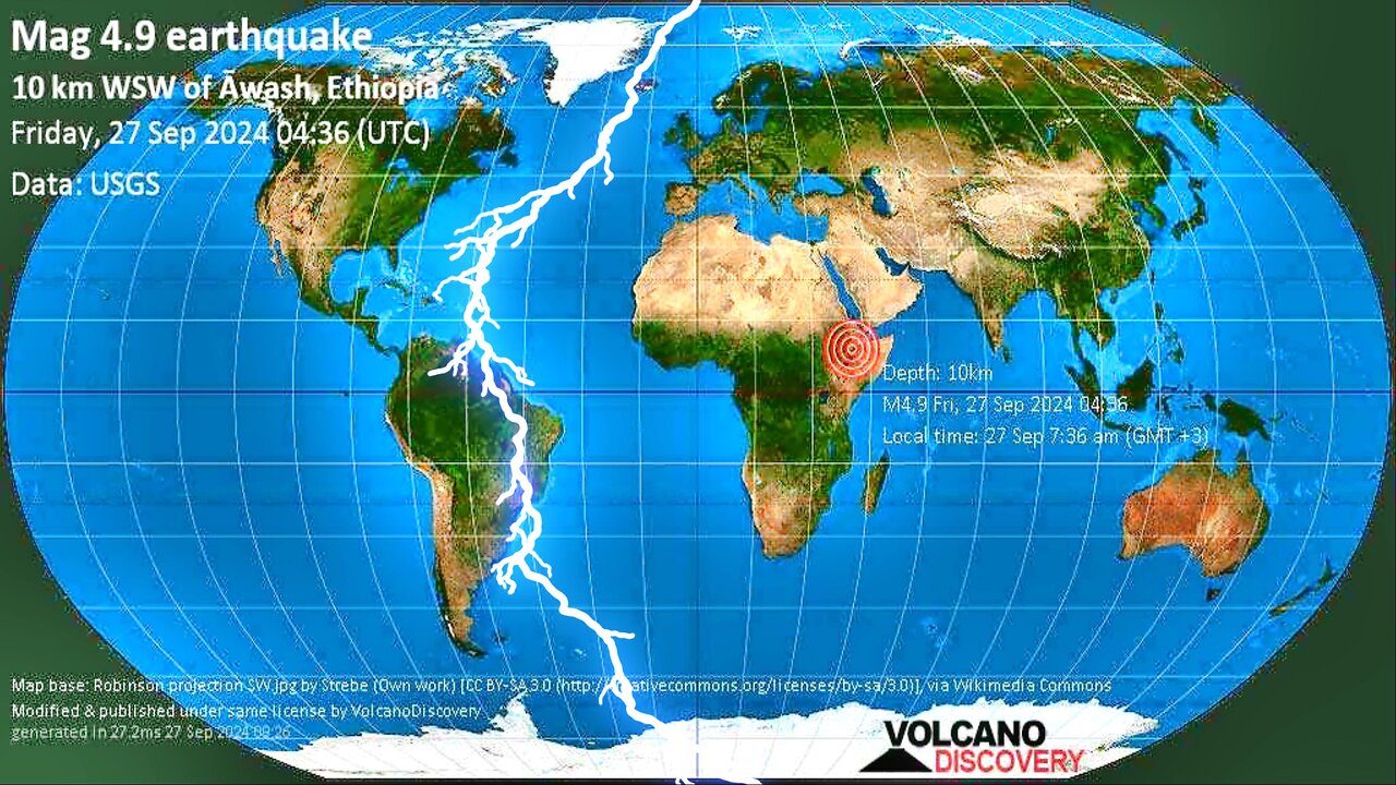 Strong mag. 5.0 Earthquake in Oromiya, Ethiopia on The Day of The CROSS (MESKAL)