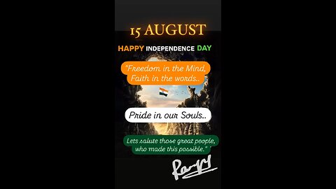 Happy Independence Day🇮🇳