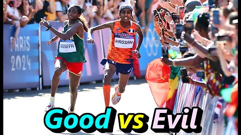 Ethiopian Christian Marathoner Under Demonic Attack (Oromo-Islamic) at the Satanic Paris Olympics