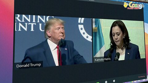 UK Prime Minister Boris Johnson reacts to Donald Trump and Kamala Harris